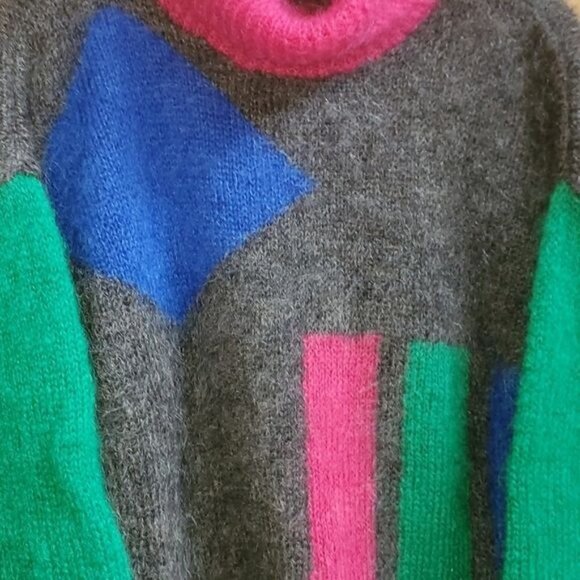 Vintage Handmade by Neva McIntosh Royal Mile Edinburgh Heavy Wool Sz L Sweater - Picture 3 of 9